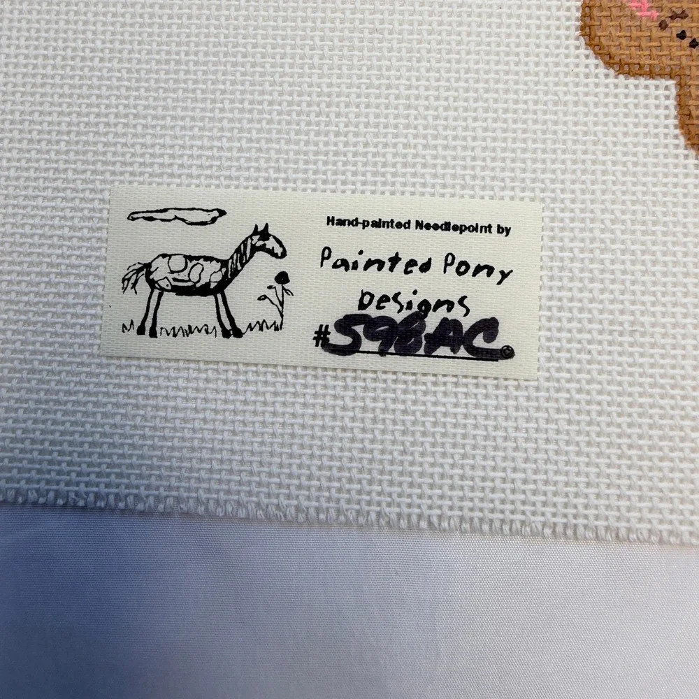 Hand Painted Reindeer Needlepoint Canvas Painted Pony Designs Christmas Vintage
